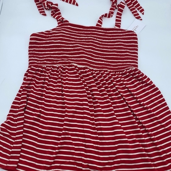 Isabel Tank Top Fit and Flare Red & White Stripe - Picture 1 of 9